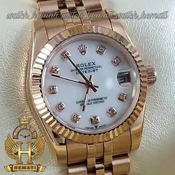 ساعت زنانه رولکس دیت جاست Rolex Datejust RODJL100 رزگلد