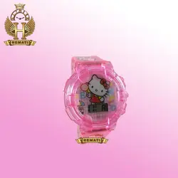 ساعت دخترانه (بچه گانه) کیتی کامپیوتری موزیکال چراغدار ch205