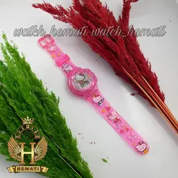 ساعت دخترانه (بچه گانه) کیتی کامپیوتری موزیکال چراغدار ch205