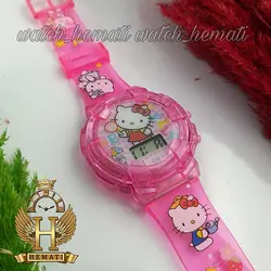 ساعت دخترانه (بچه گانه) کیتی کامپیوتری موزیکال چراغدار ch205