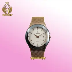 ساعت مردانه رادو استیل Rado RDH100 رزگلد (بند حصیری)