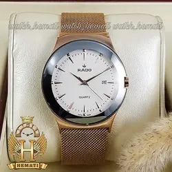 ساعت مردانه رادو استیل Rado RDH100 رزگلد (بند حصیری)