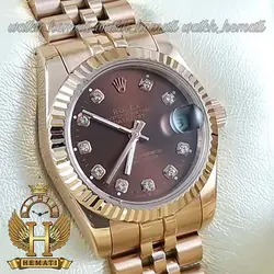 ساعت زنانه رولکس دیت جاست Rolex Datejust RODJL101 رزگلد