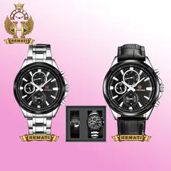 ساعت مچی مردانه نیوی فورس Naviforce NF9089M بند نقره ای (صفحه-مشکی)