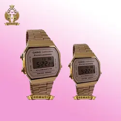 ساعت ست کاسیو نوستالژی CASIO A168 رزگلد