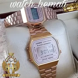 ساعت ست کاسیو نوستالژی CASIO A168 رزگلد