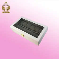 جعبه ساعت لوکس کلکسیونی چوبی 12تایی رنگ سفید box12100