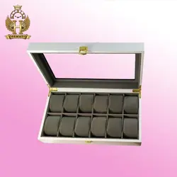 جعبه ساعت لوکس کلکسیونی چوبی 12تایی رنگ سفید box12100