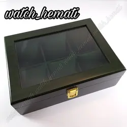 جعبه ساعت کلکسیونی چوبی 6تایی رنگ سبز