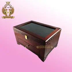 جعبه ساعت کلکسیونی چوبی 18تایی رنگ قهوه ای box18100