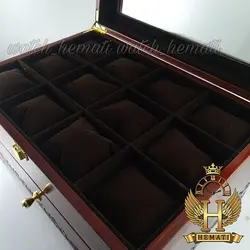 جعبه ساعت کلکسیونی چوبی 18تایی رنگ قهوه ای box18100