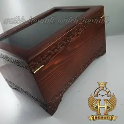 جعبه ساعت کلکسیونی چوبی 18تایی رنگ قهوه ای box18100