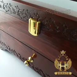 جعبه ساعت کلکسیونی چوبی 18تایی رنگ قهوه ای box18100