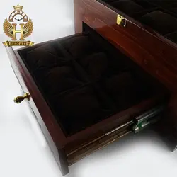 جعبه ساعت کلکسیونی چوبی 18تایی رنگ قهوه ای box18100