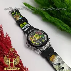 ساعت پسرانه بن تن کامپیوتری موزیکال چراغدار BENTEN مشکی ch201
