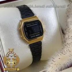 ساعت ست کاسیو نوستالژی CASIO A168 مشکی-طلایی