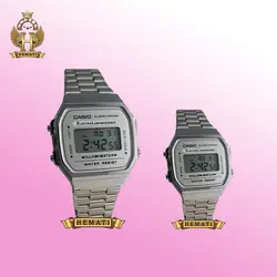 ساعت ست کاسیو نوستالژی CASIO A168 نقره ای