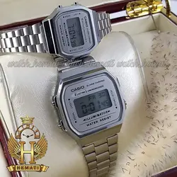 ساعت ست کاسیو نوستالژی CASIO A168 نقره ای