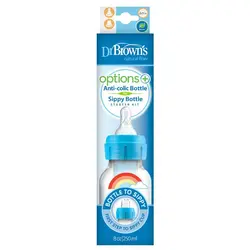 شیشه شیر دهانه باریک دکتر براونز به همراه سری آبخوری - فروشگاه شهر کودک