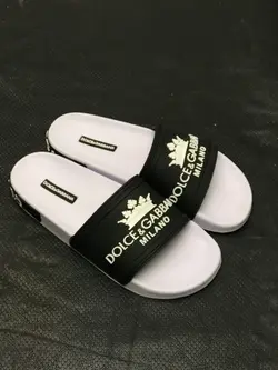 کد 1601 صندل dolce &amp; gabbana مشکی رویه زیره سفید milano