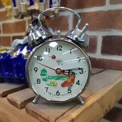 ساعت رومیزی کوکی حرکتی مرغی قدیمی چین قدیم