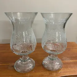 گلدان بلور بدنه تراش انگور و خوشه گندم