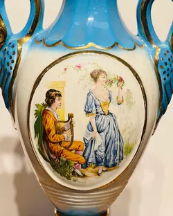 دو عدد گلدان قصاعی قدیمی