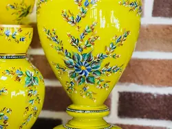 ست کم یاب و کلکسیونی چراغ کریمخانی به همراه لاستر و گلدان