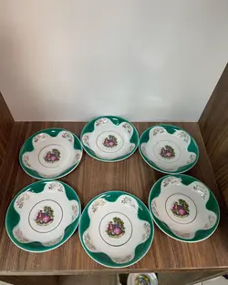 یک دست نعلبکی لیلی و مجنون ژاپنی قدیمی