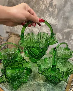 شش عدد ظرف هفت سین فوق العاده زیبا و آنتیک - مرجع تخصصي فروش اجناس قدیمی، عتیقه جات، لوازم لوكس و آنتیک اروپایی