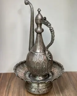 آفتابه لگن مسی تمام قلم کلکسیونی