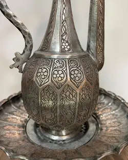 آفتابه لگن مسی تمام قلم کلکسیونی