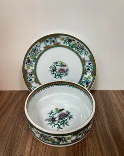 پیاله و‌ پیش دستی کشمیری طرح قدیم