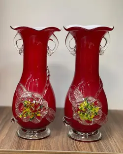 یک جفت گلدان بغدادی قدیمی