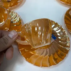 فنجان و نعلبکی بارفتن مکزیکی قدیمی