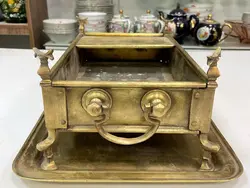 منقل و سینی برنجی قدیمی