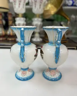 یک جفت گلدان کاپی قصاعی قدیمی