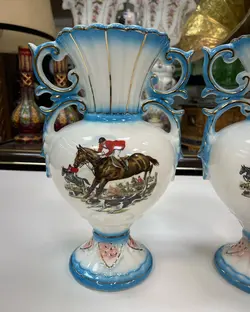 یک جفت گلدان کاپی قصاعی قدیمی