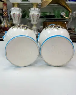 یک جفت گلدان کاپی قصاعی قدیمی