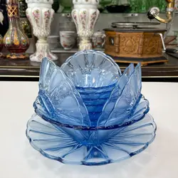 سرویس کریستال آبی چک اصل و قدیمی