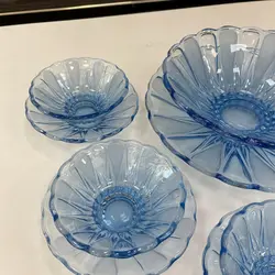 سرویس کریستال آبی چک اصل و قدیمی