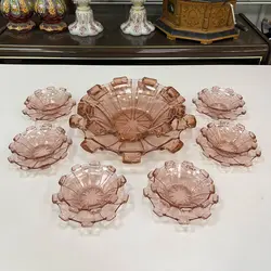 سرویس چهارده پارچه کریستال اصل چک و قدیمی