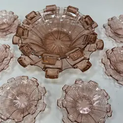 سرویس چهارده پارچه کریستال اصل چک و قدیمی