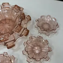 سرویس چهارده پارچه کریستال اصل چک و قدیمی