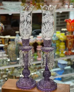 شمعدان چشم بلبلی بنفش طرح فرانسه