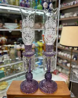 شمعدان چشم بلبلی بنفش طرح فرانسه