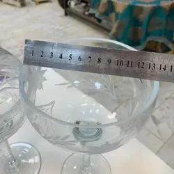 بانکه های بلور تراش گلدار در سه سایز ارتفاع ۳۴،۳۰،۲۷ فوق العاده زیبا