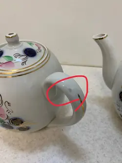 یک جفت قوری انگوری روس اصل قدیمی