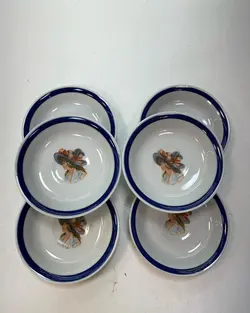 شش عدد نعلبکی کلکسیونی رخ دار قدیمی