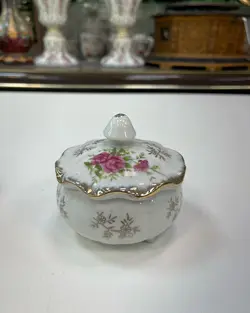 قندان لب چین گلسرخی ژاپنی قدیمی